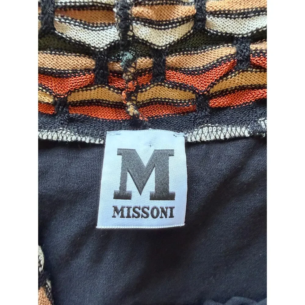 M Missoni Womens Size Medium Black Multicolor Cowl Neck Long Sleeve Top - Picture 4 of 8